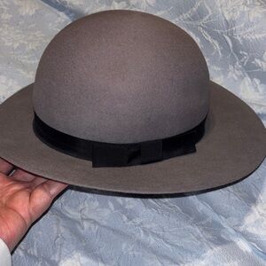 Elegant Gray Women's Bowler Hat